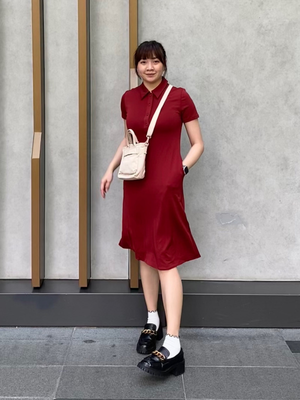 CREPE JERSEY POLO DRESS(WOMEN'S) OUTFIT IDEAS | UNIQLO SG