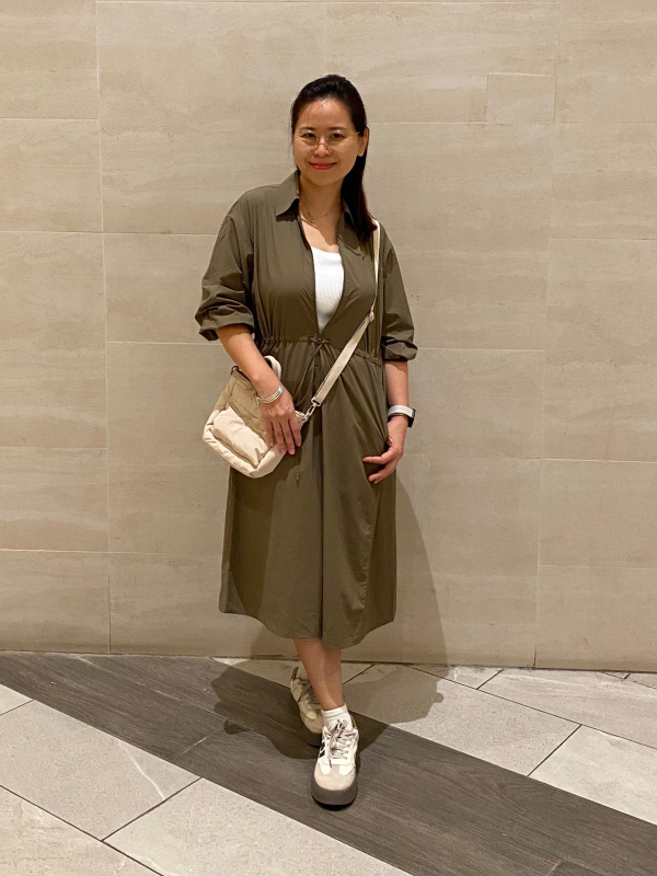 brushed jersey dress uniqlo An outfit using Oxford Boxy Shirt Long Sleeve and Wide Pants｜ SG black sequin mini dress