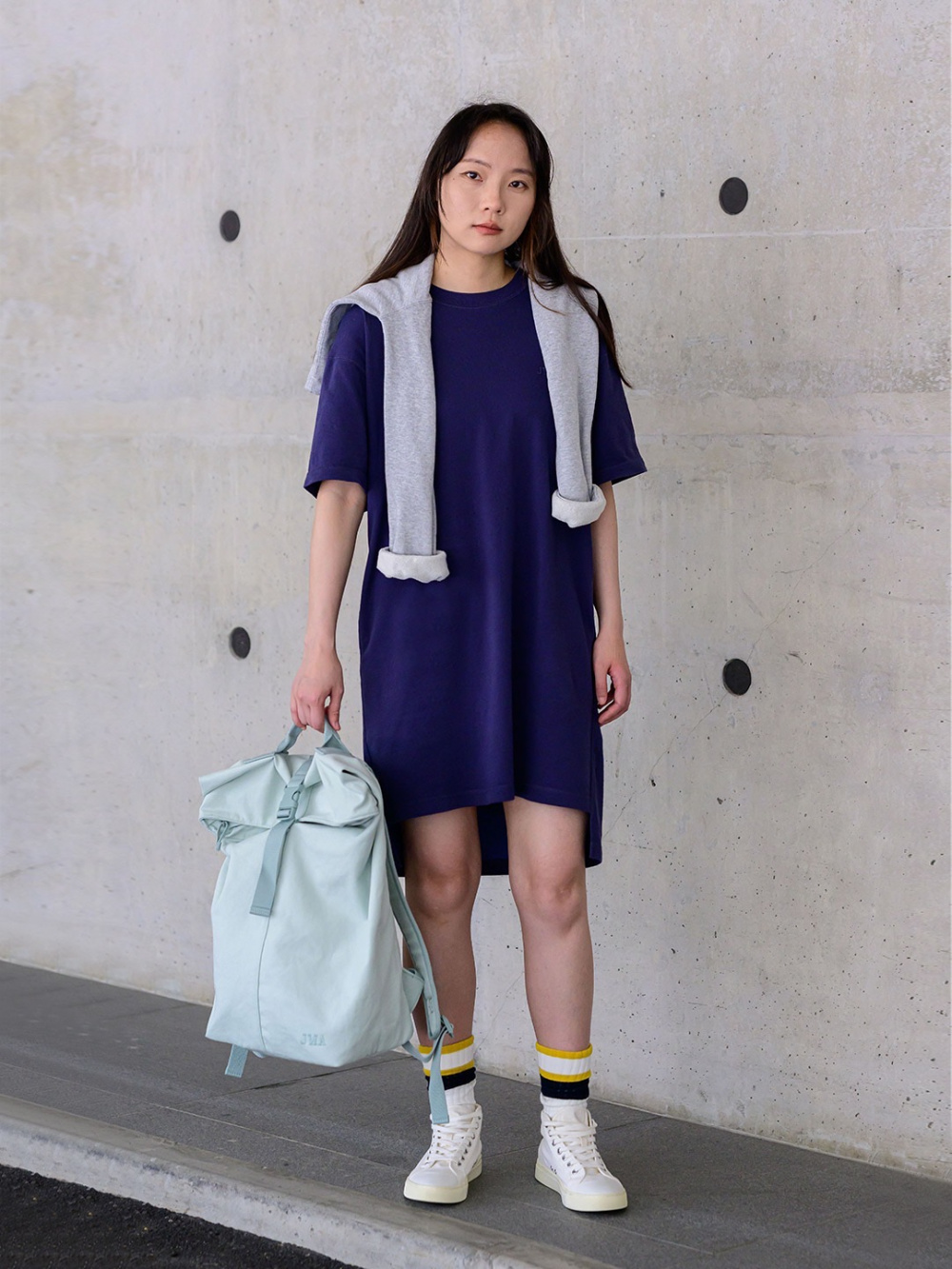 open lace back dress Mauve oversized T- shirt dress  foxxiladi