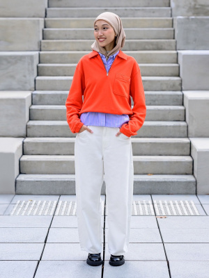 Women's Half Zip Sweat Shirt | UNIQLO SG