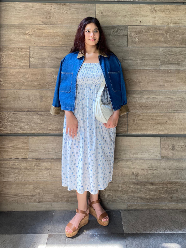 mini dress with jacket outfit Denim Jackets Over Mini Dresses  See Celebrities Rocking The Look   Hollywood Life