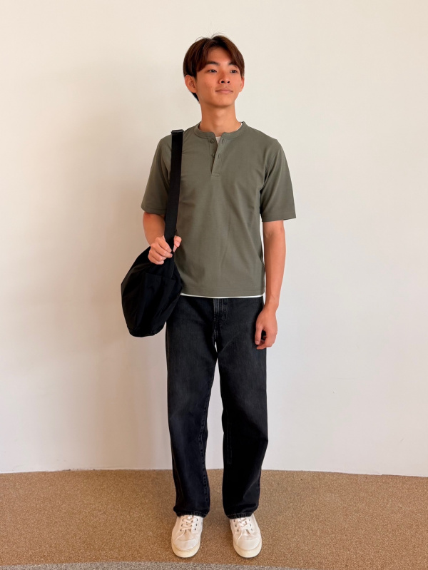 An outfit using Premium Linen Shirt Long Sleeve and Dry Waffle