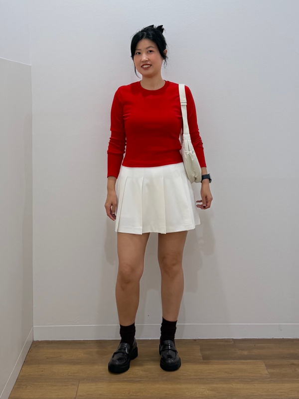 An outfit using Cotton Dobby V Neck Blouse and Denim Culotte