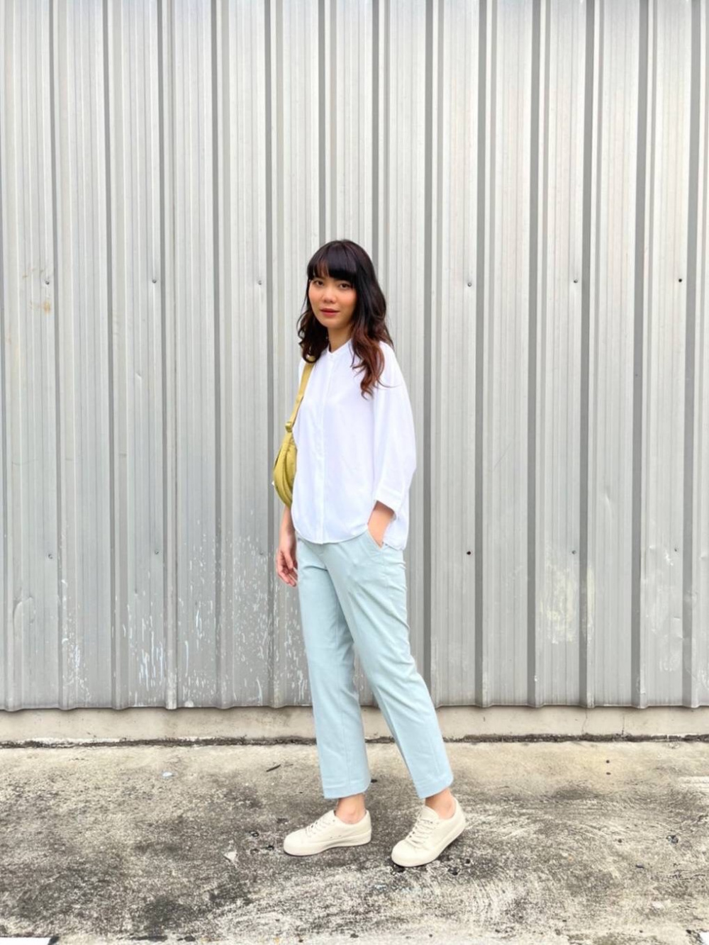 Shop looks for「Rayon Long Sleeve Blouse、Smart Ankle Pants (2-Way