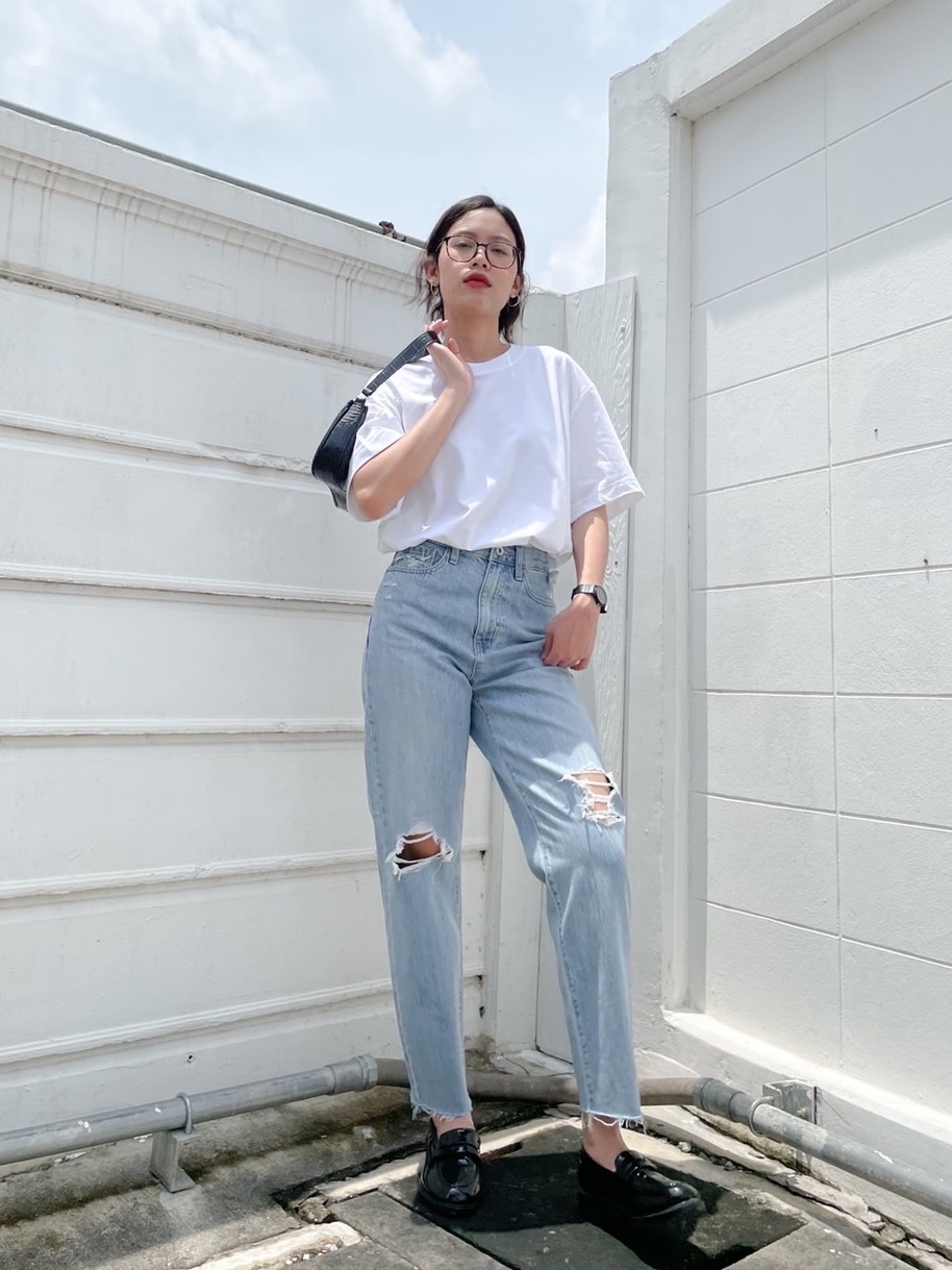 Check styling ideas for UNIQLO U AIRism Cotton Crew Neck Oversized T Shirt Smart Ankle Pants UNIQLO SG