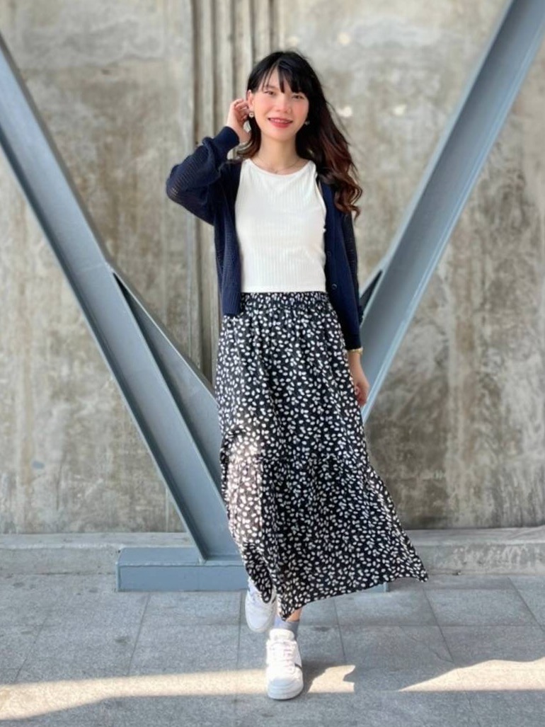 Tiered long shop skirt uniqlo