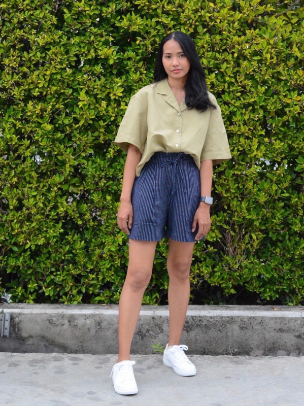 Check styling ideas for「Cotton-Linen Relaxed Shorts」