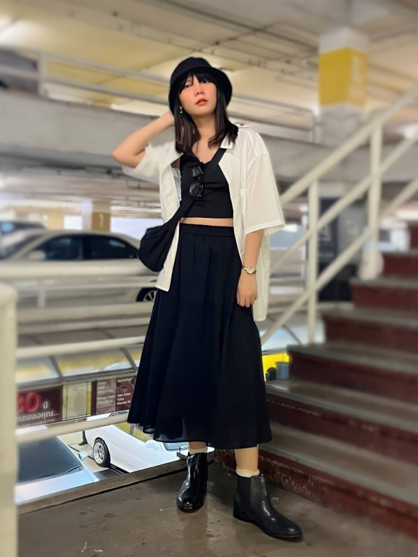 Black skirt clearance uniqlo