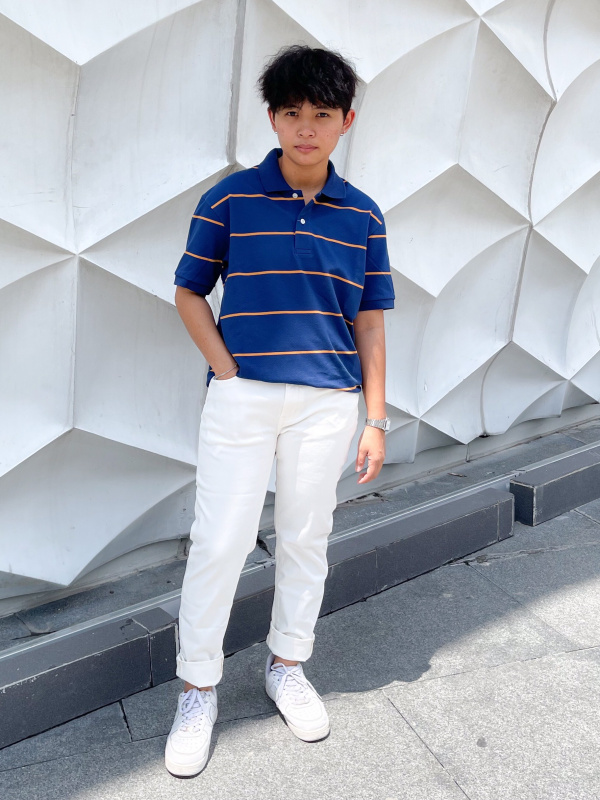 Uniqlo striped outlet polo shirt