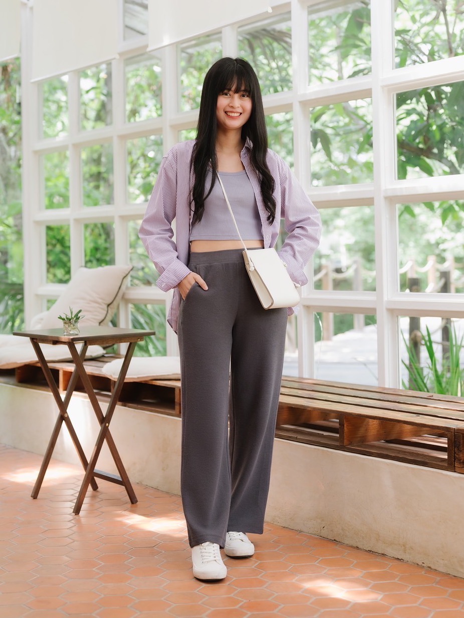 Check styling ideas for「Ultra Stretch Waffle Pants」