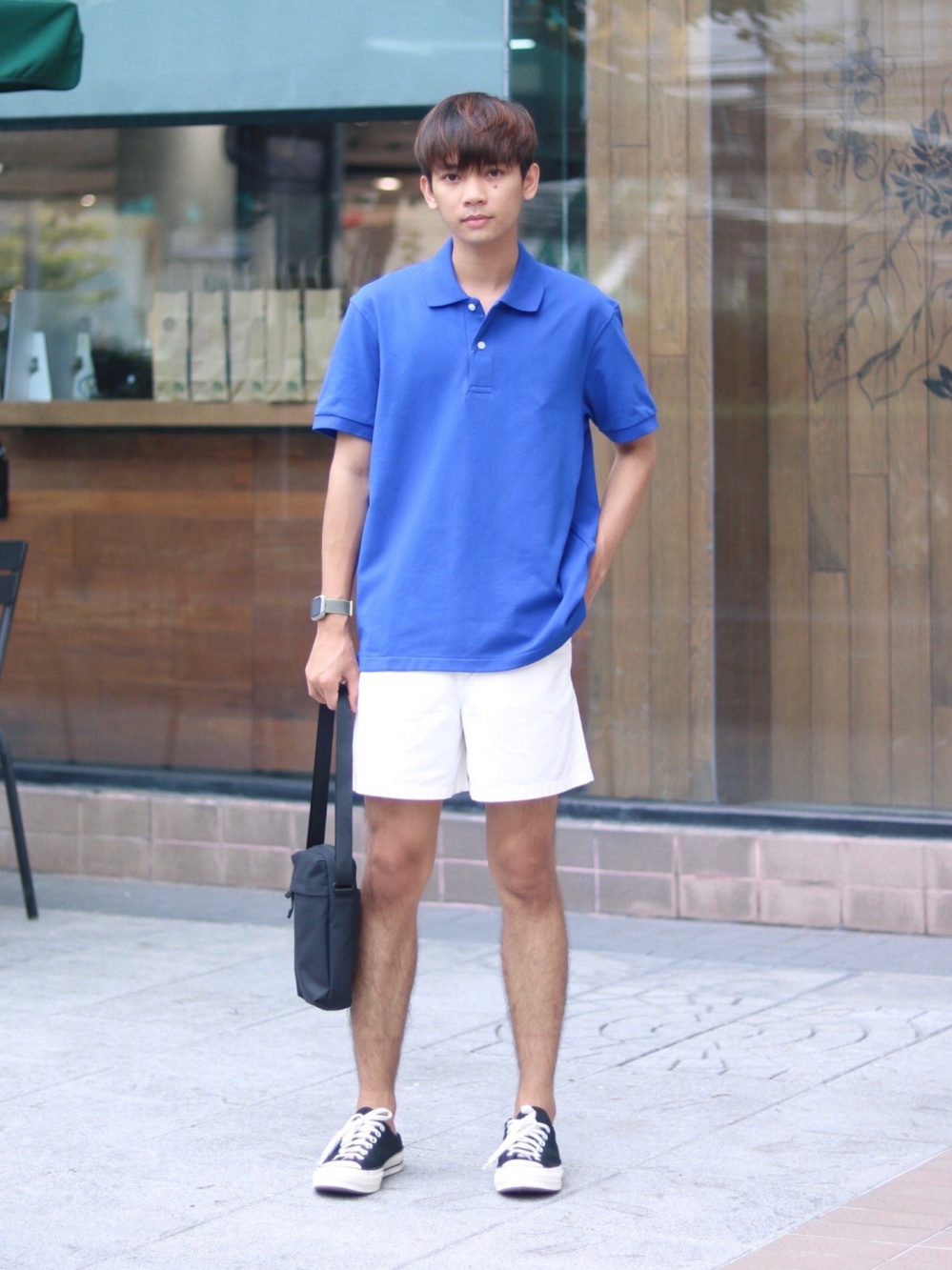 Polo and shorts outfit male sale