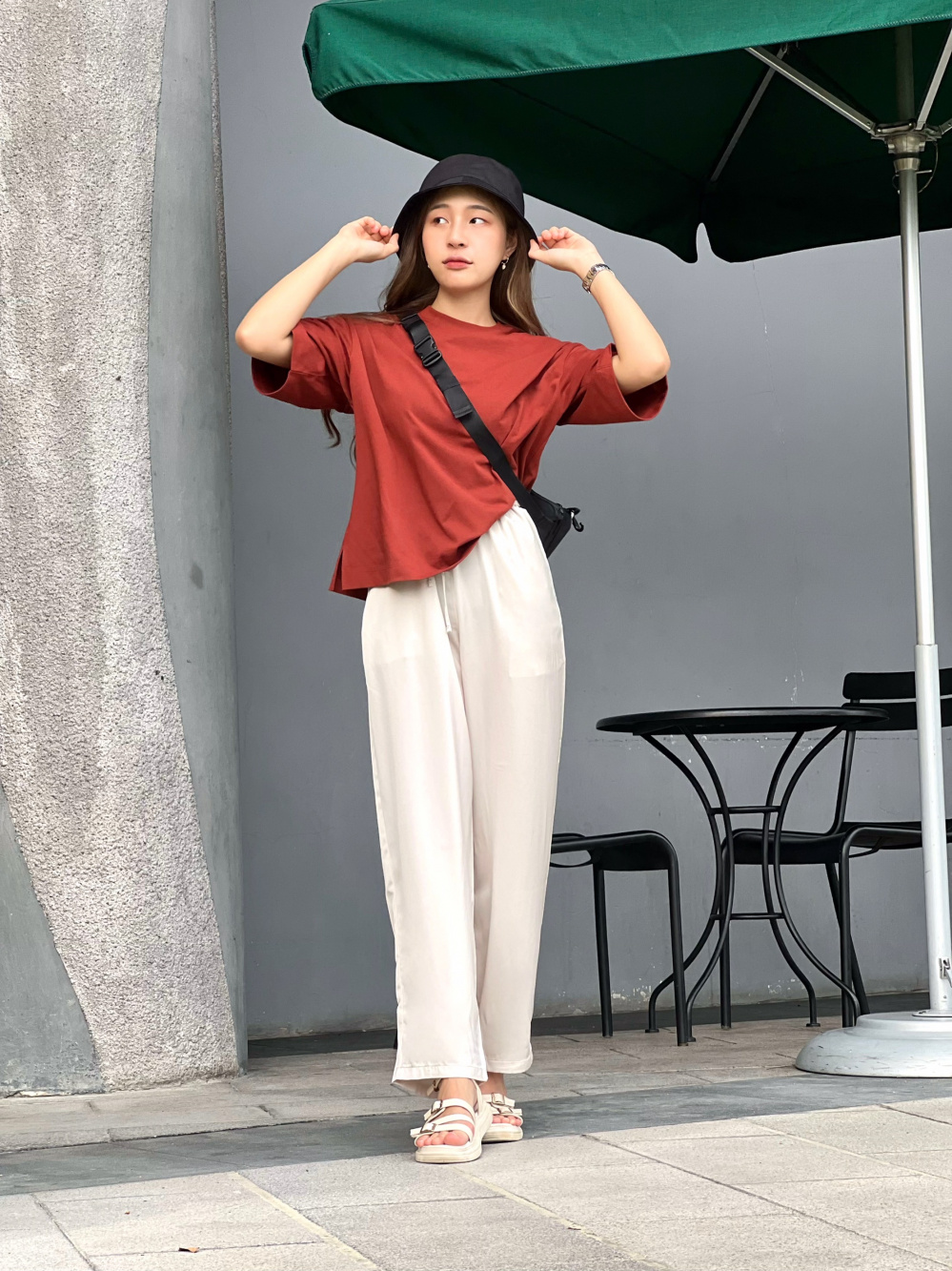 Check styling ideas for Satin Drape Straight Pants UNIQLO PH