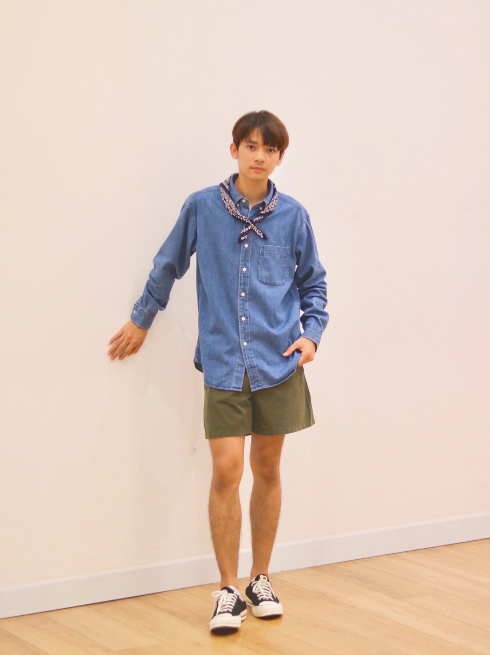 Denim hot sale chino shorts