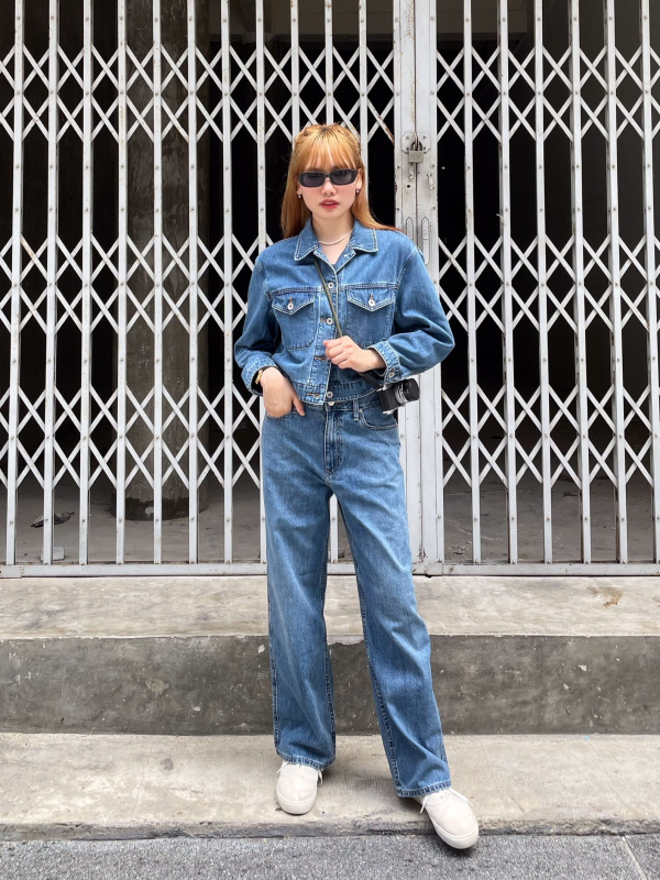 CHECK STYLING IDEAS FOR DENIM CROPPED JACKET BAGGY JEANS UNIQLO SG