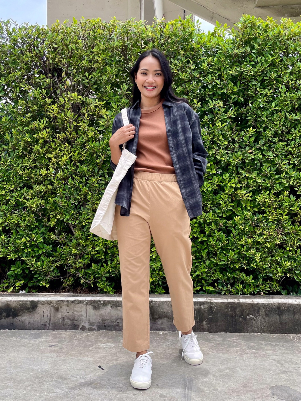 Check styling ideas for「Cotton Relaxed Ankle Pants」