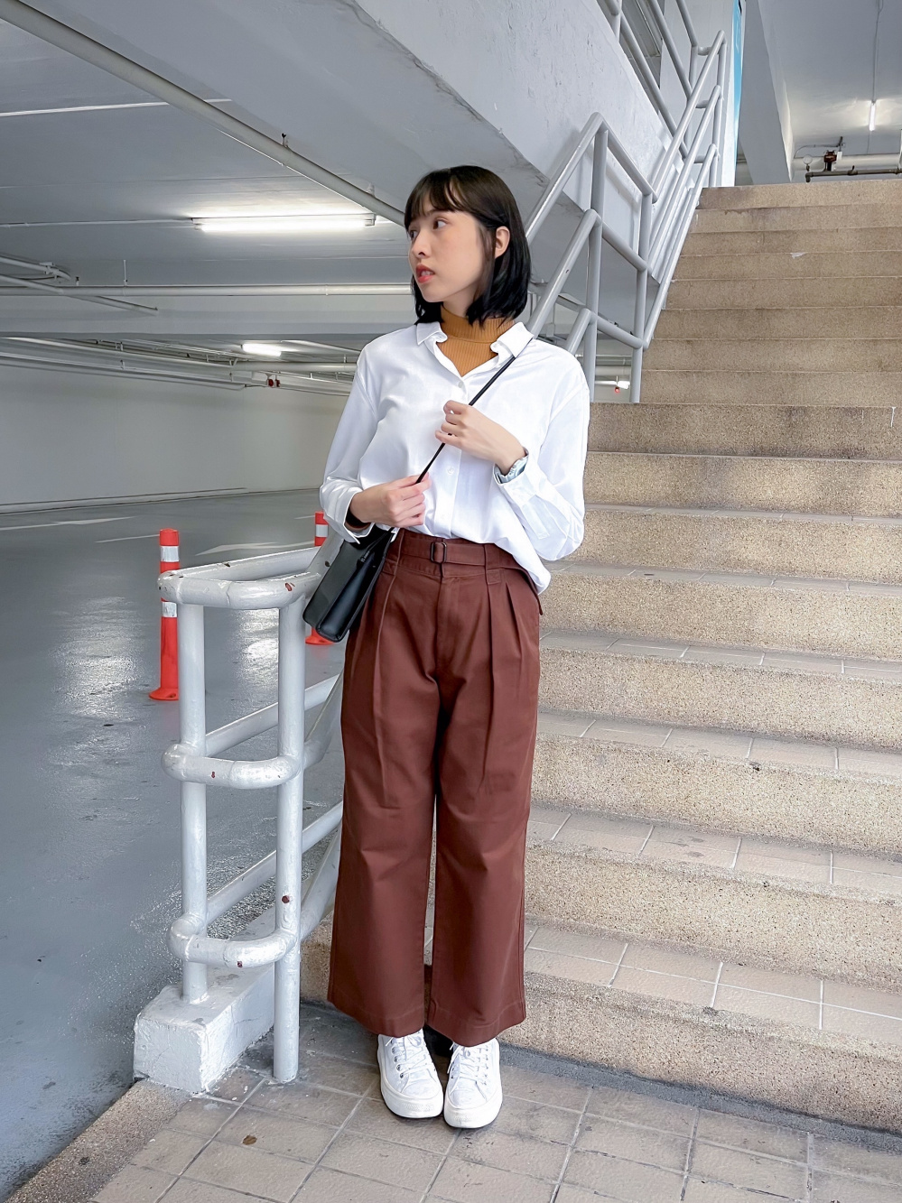 Self belted pleated tailored on sale pants