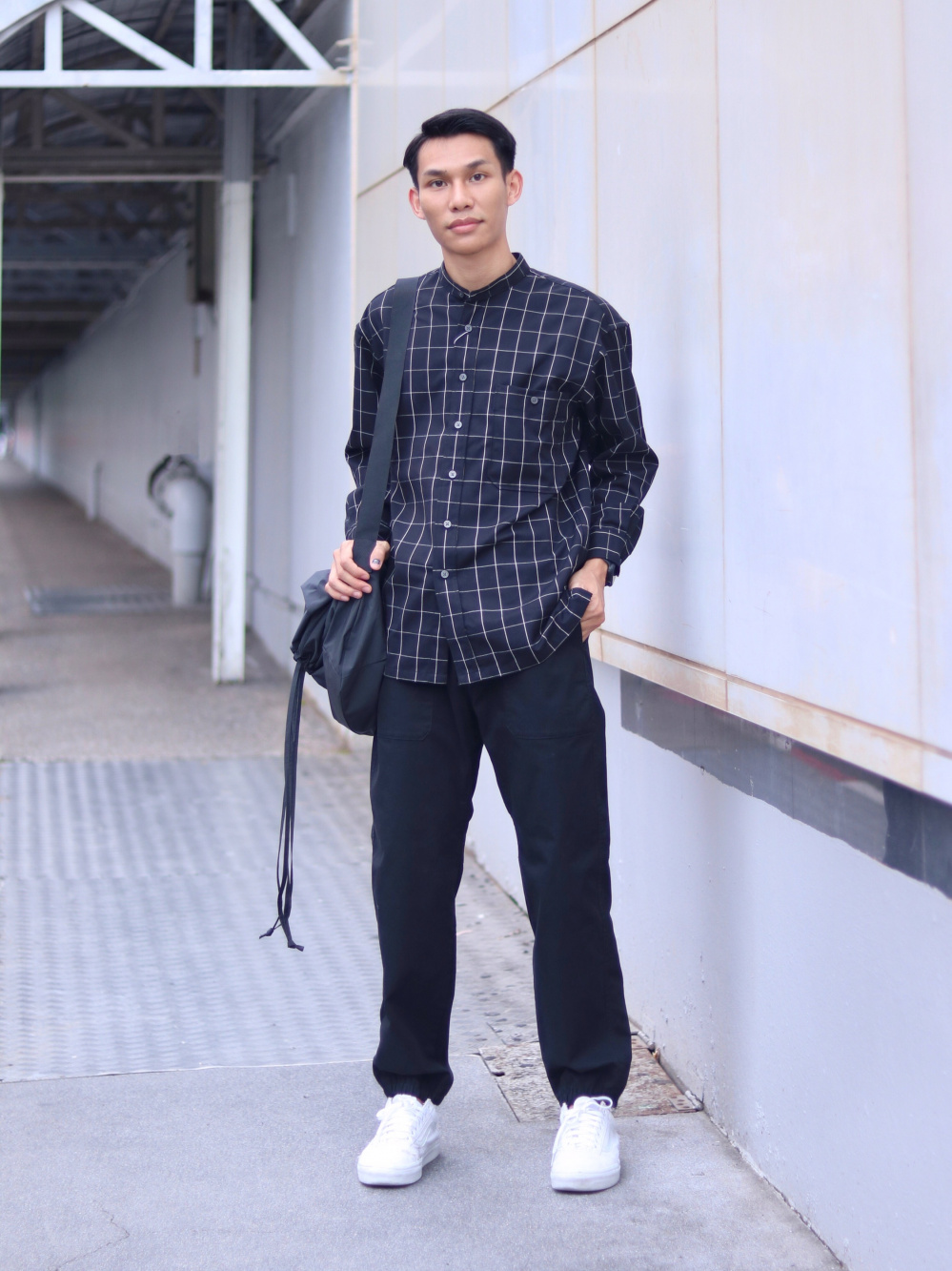 Check styling ideas for「Cable V Neck Vest、Utility Jogger Pants