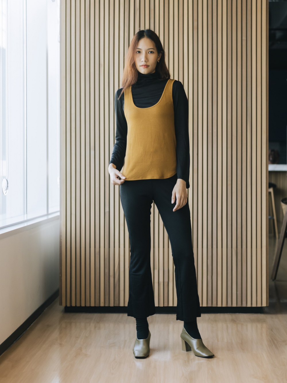 Check styling ideas for「Mame Kurogouchi HEATTECH Wool Blend Flare