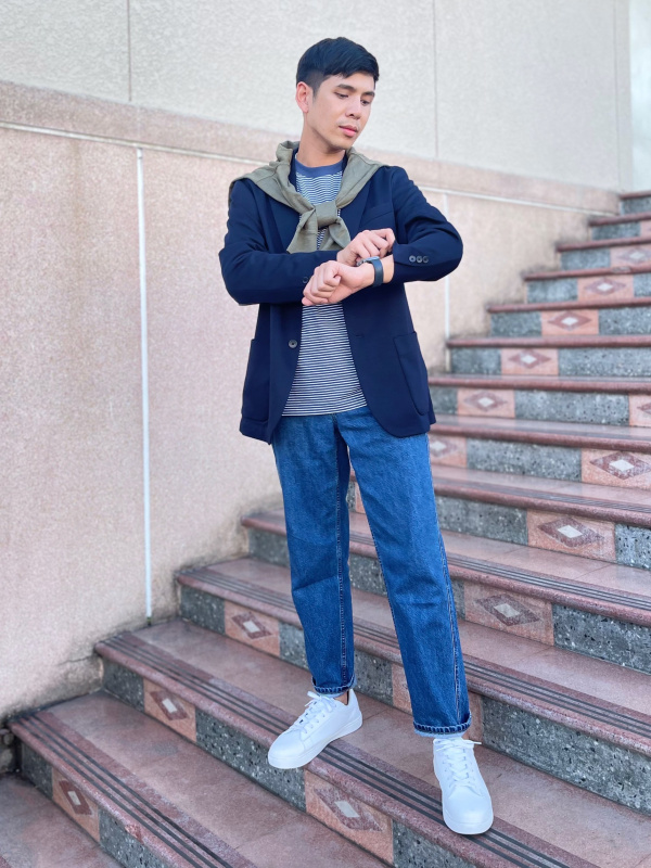 Uniqlo navy cheap blue jacket