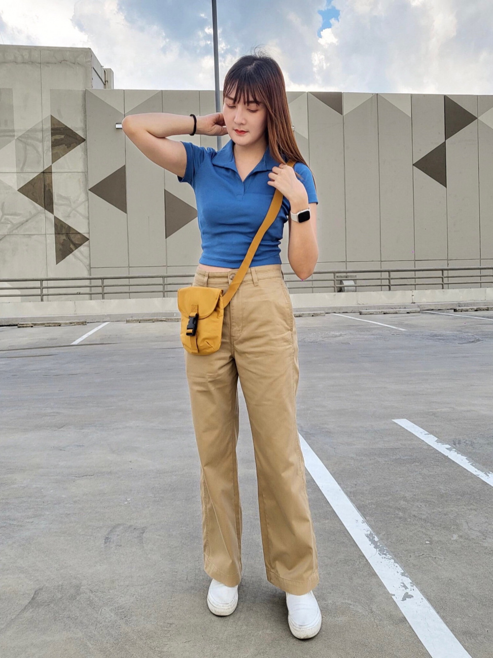 Check styling ideas for「CROPPED SKIPPER SHORT SLEEVE POLO SHIRT