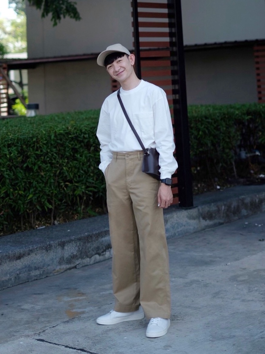 Check styling ideas for Cotton Baggy Pants UNIQLO SG