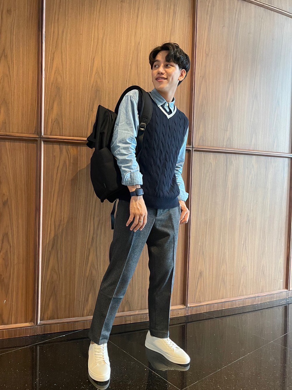 Check styling ideas for「Smart Ankle Pants (2-Way Stretch Glen-Check)」