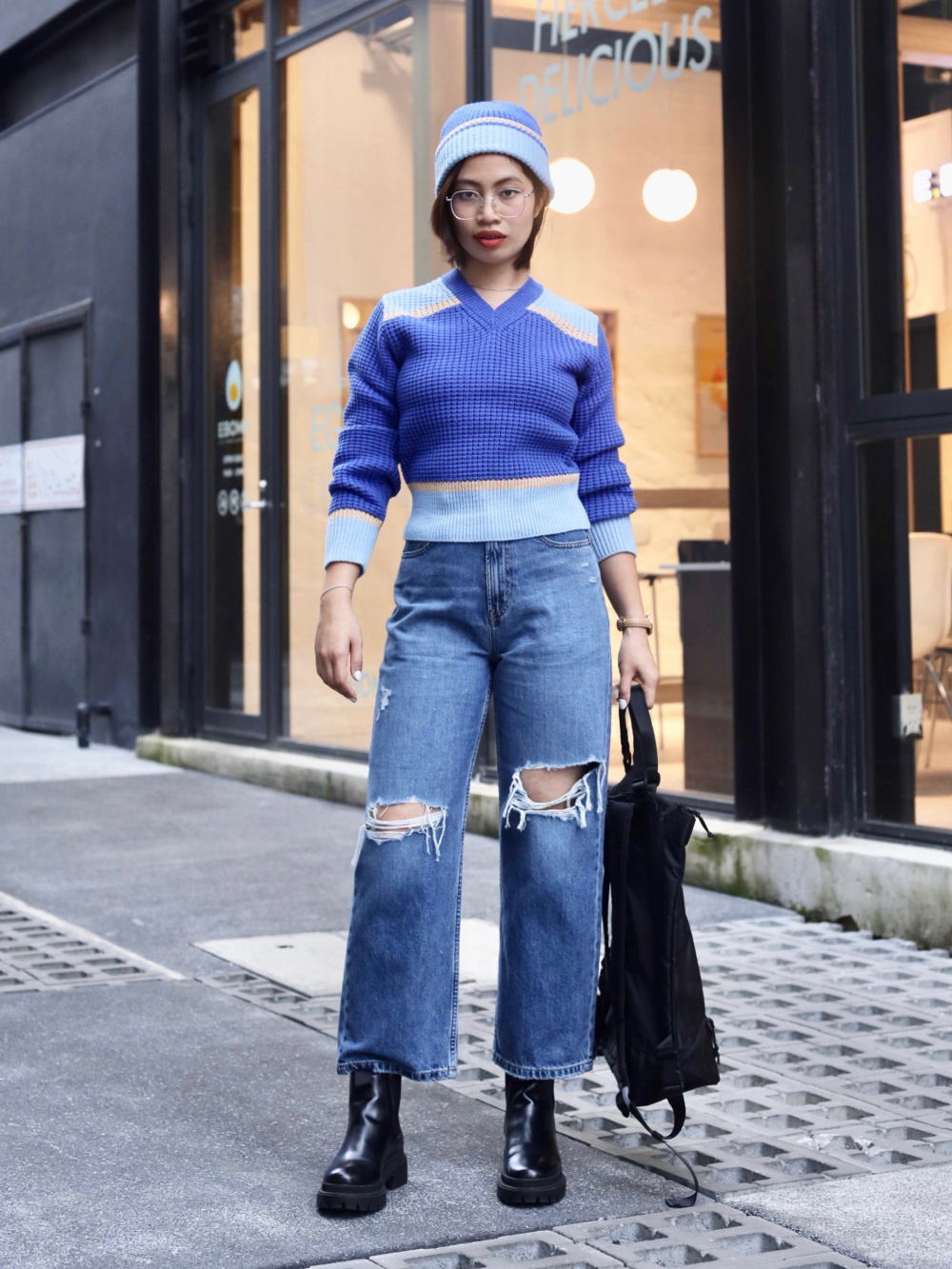 Check styling ideas for「Rayon Skipper Collar 3/4 Sleeve Blouse