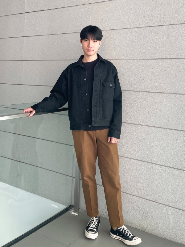 Uniqlo black cheap denim jacket