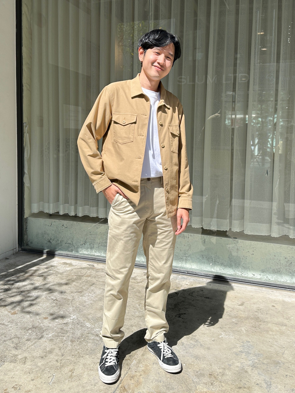 Check styling ideas for「SLIM FIT CHINO PANTS」