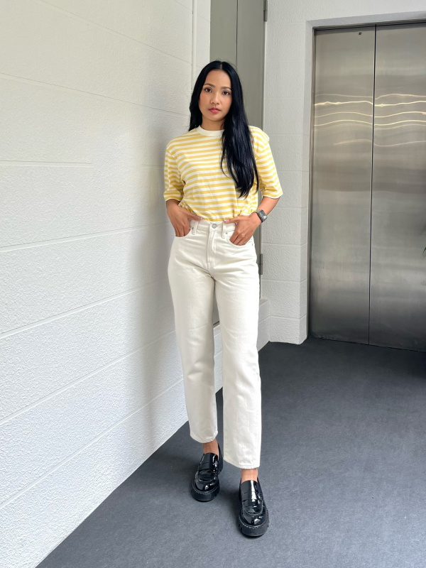 Uniqlo Boyfriend Tapered Jeans (Ankle Length) SZ 25 Gray