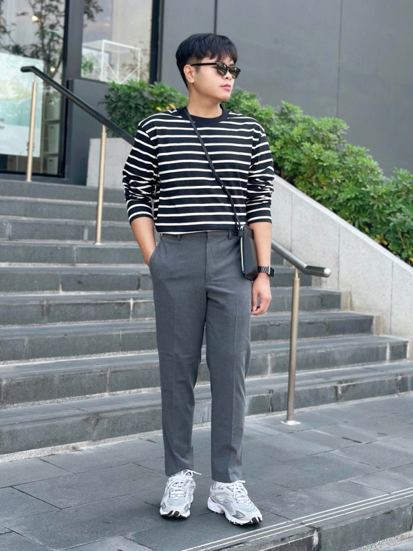 MEN'S SMART ANKLE PANTS (WOOL-LIKE) (REGULAR LENGTH: 64.5-70.5CM)