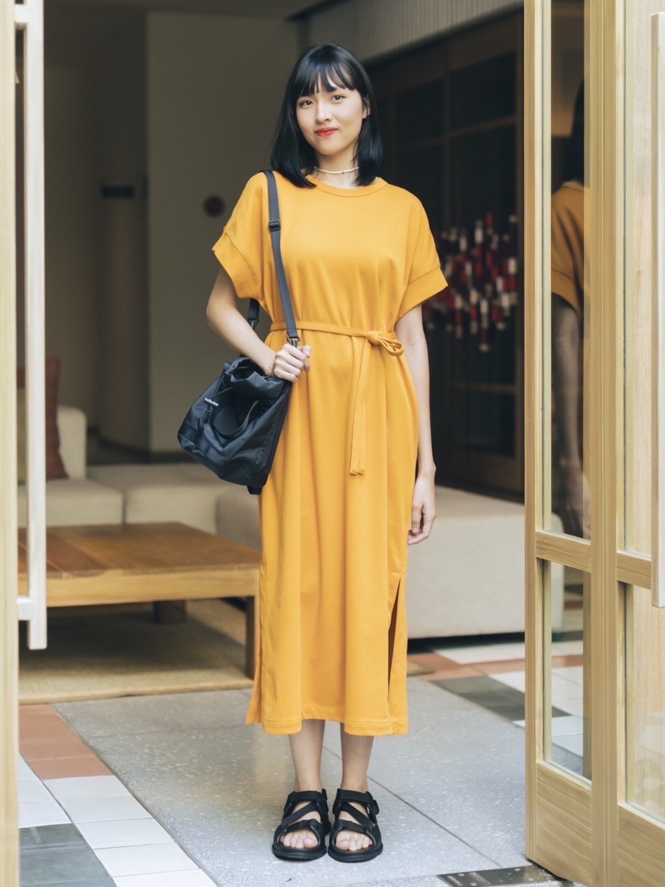 Mustard hotsell sandals outfit