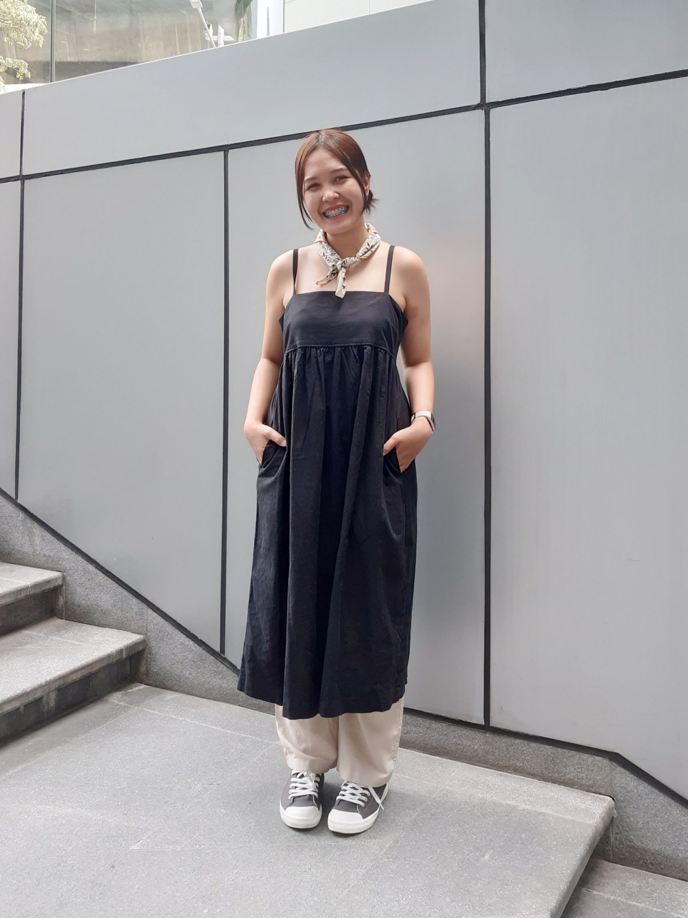 Check styling ideas for「Linen Blend Easy Pants、UV Protection Pile Bucket  Hat」
