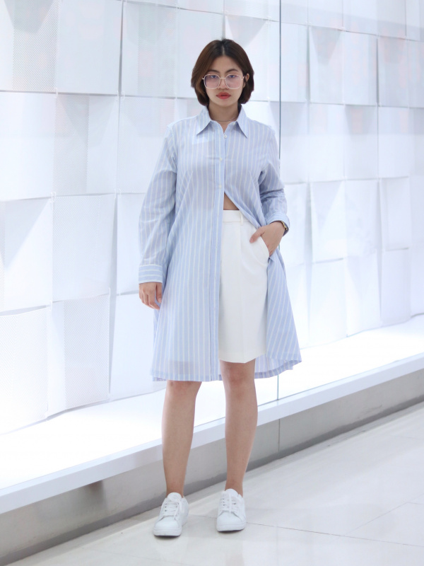 Uniqlo striped sales shirt dress