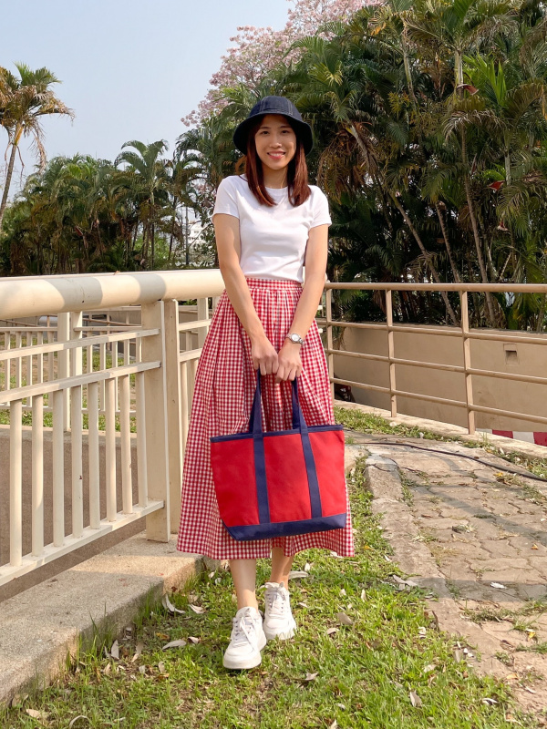 Check styling ideas for Cotton Twill Gather Skirt INES DE LA FRESSANGE UNIQLO TH