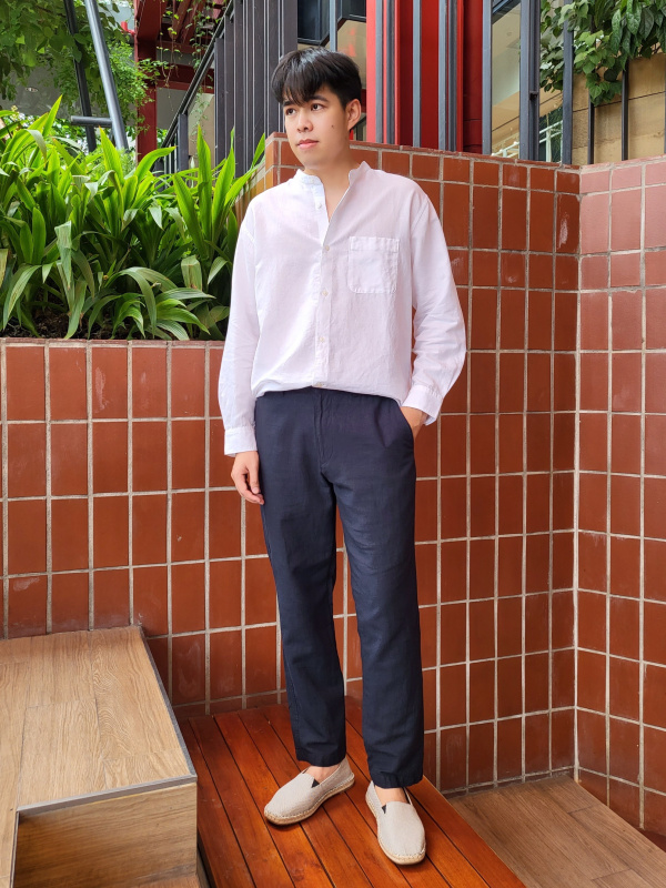 chinese collar uniqlo