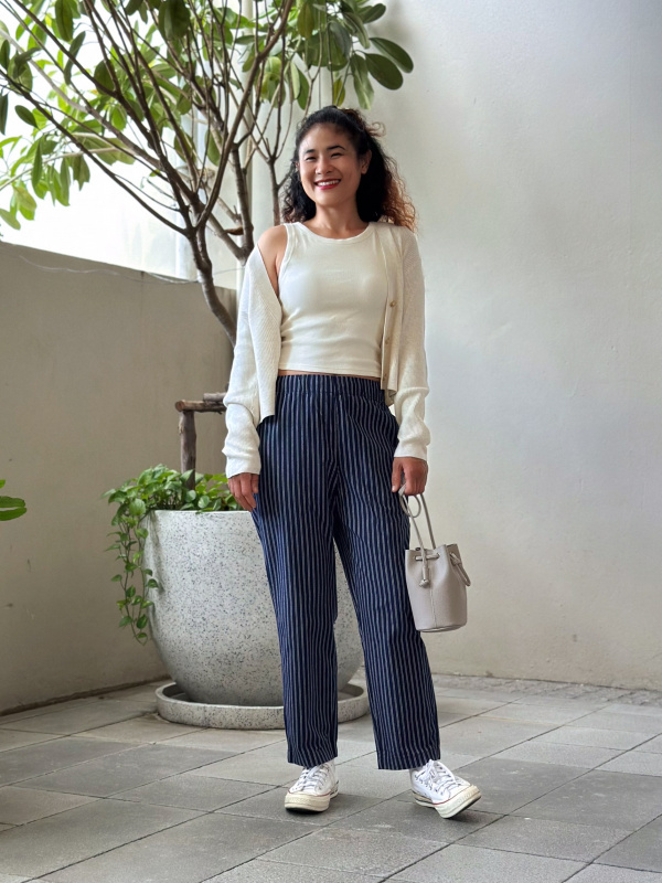 WOMEN'S COTTON RELAXED ANKLE PANTS