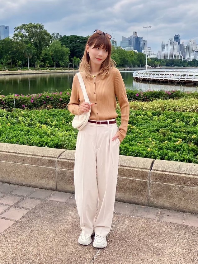 Check styling ideas for「Brushed Jersey Pleated Wide Pants」