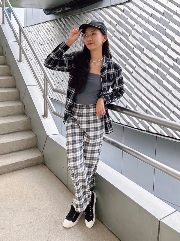 Uniqlo tartan hot sale pants