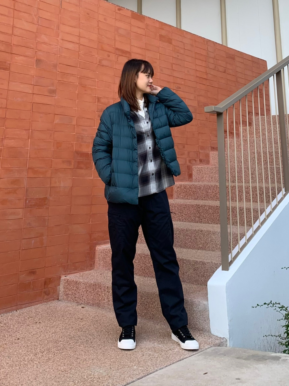 Check styling ideas for「Ultra Light Down Jacket、Baggy Jeans (Mid-Rise -  Length 72 cm)*」