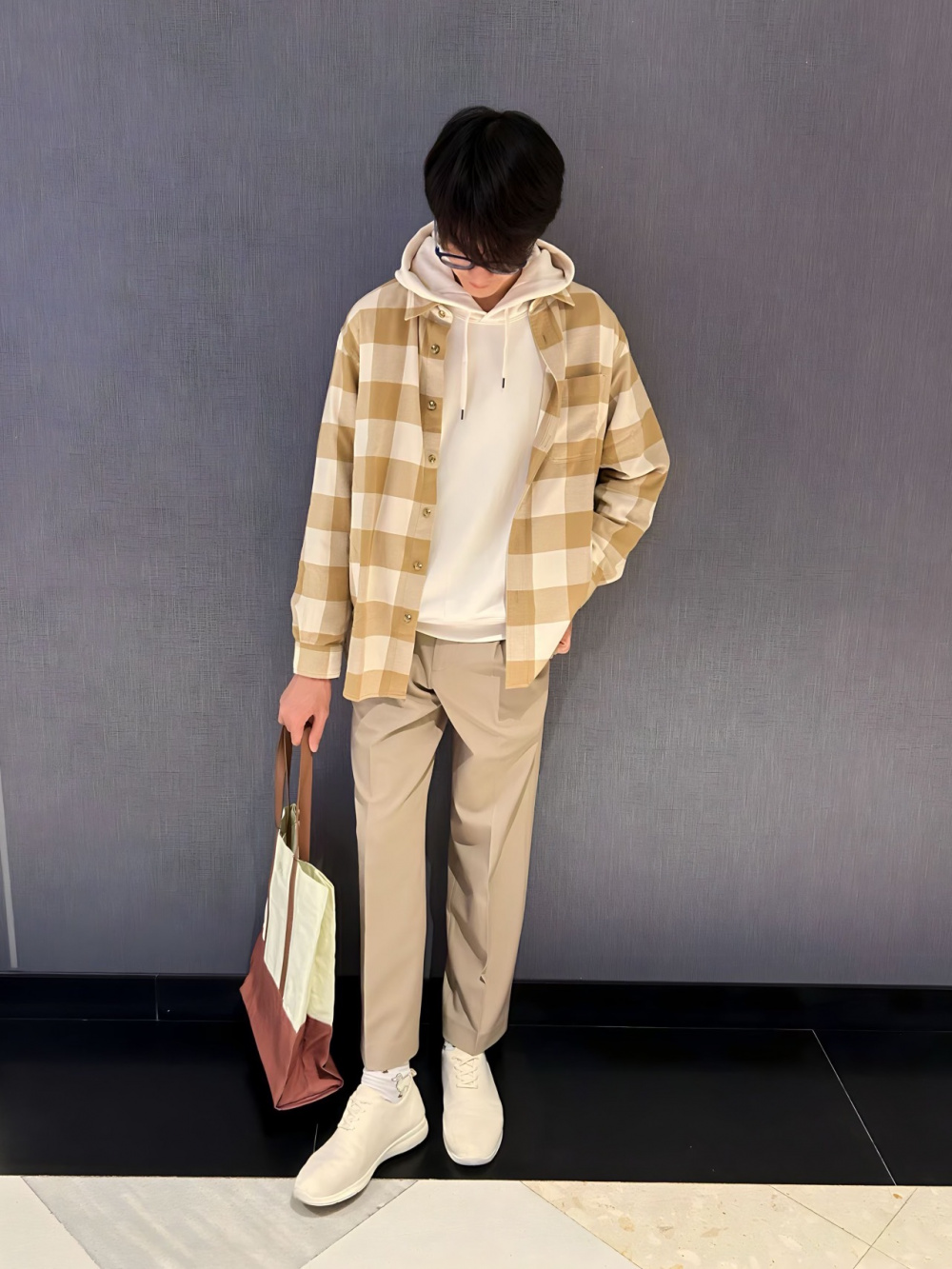 Check styling ideas for「Flannel Checked Long Sleeve Shirt