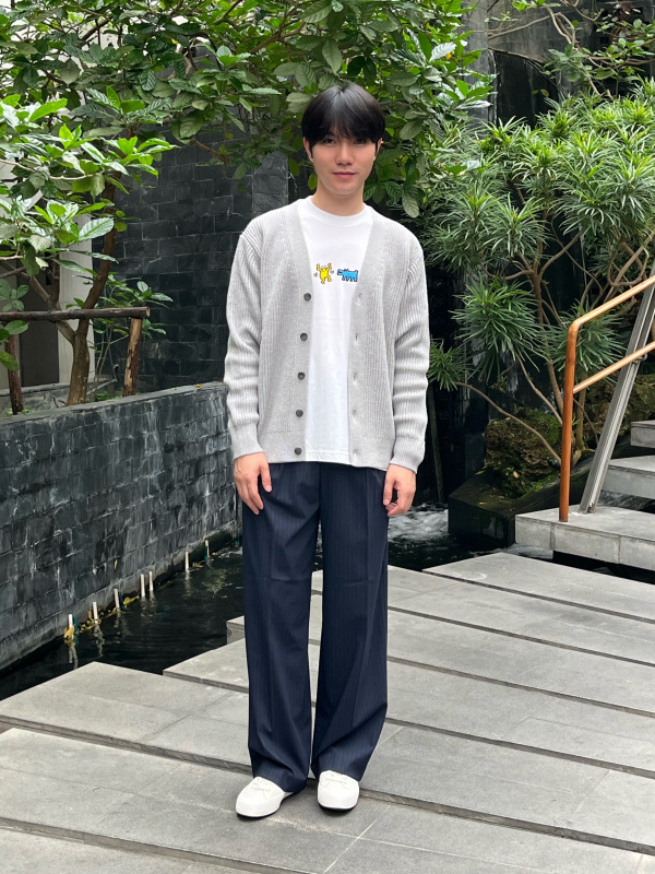 ★DXOH★Unisex Life Nagrang T-shirt Bk/White Melange★正規品 PLATZ オリジナルTシャツ - GREAT UNKNOWN