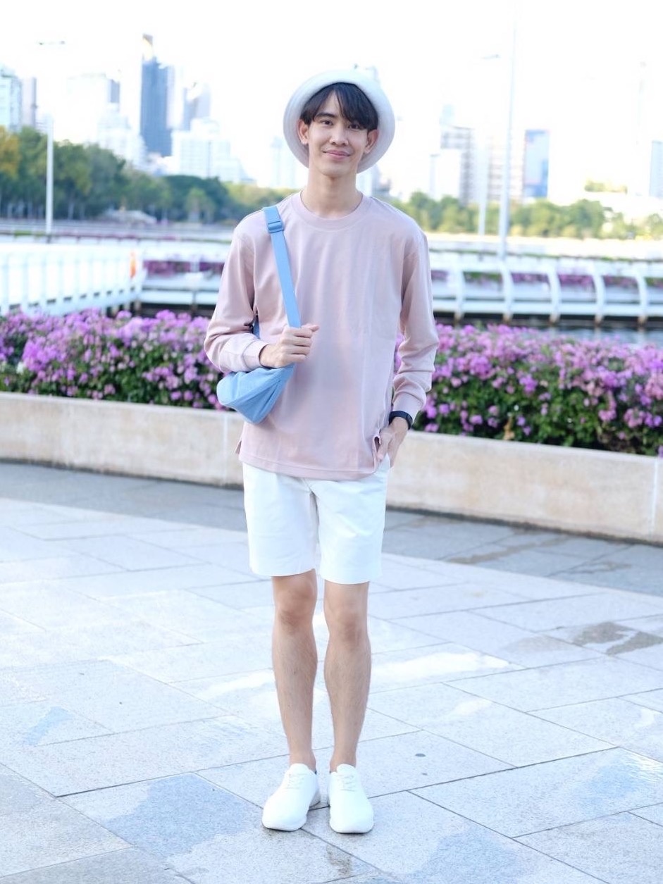 Check styling ideas for「Waffle Crew Neck Long-Sleeve T-Shirt