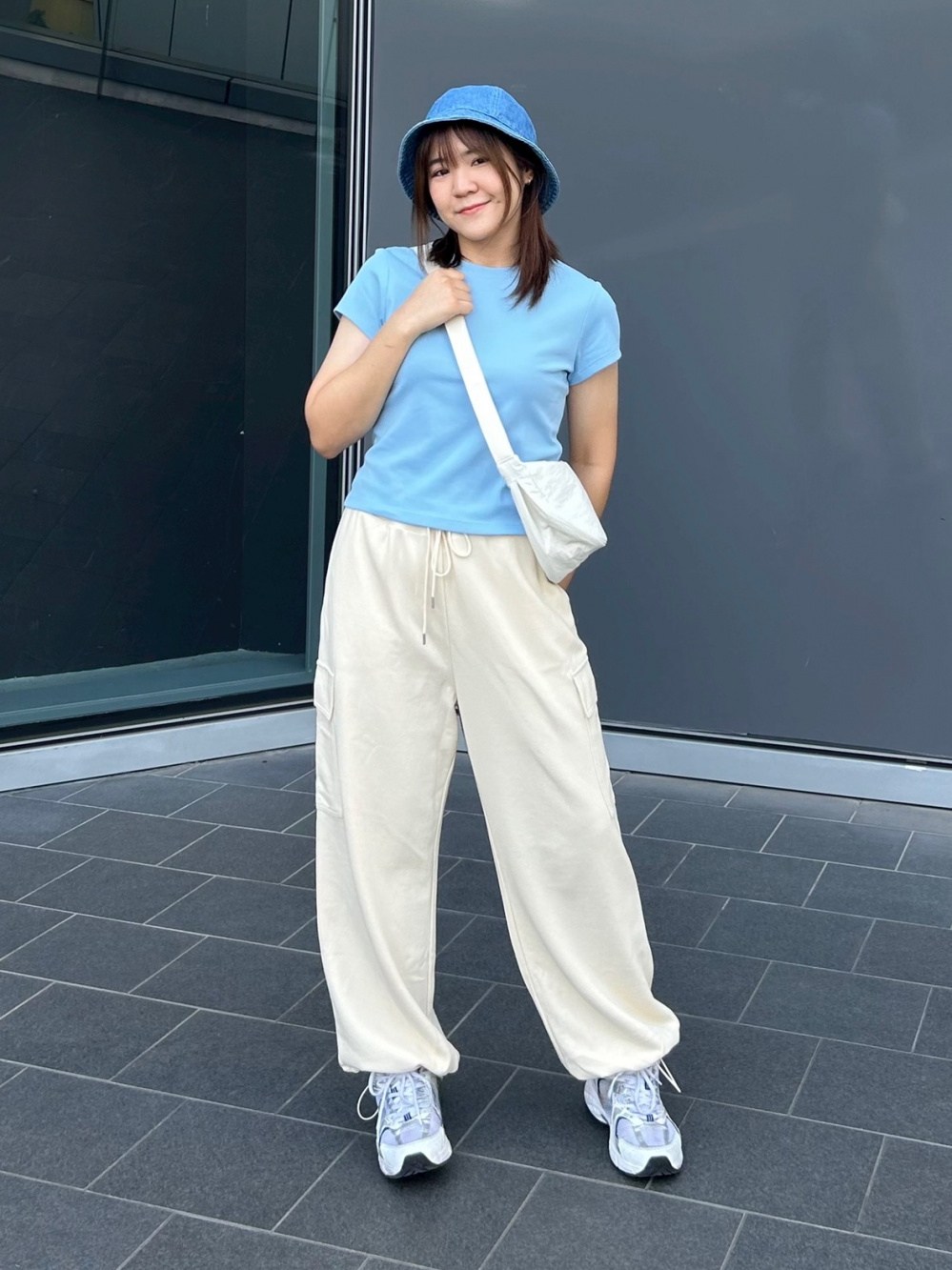 Check styling ideas for「Denim Jersey Tapered Pants」