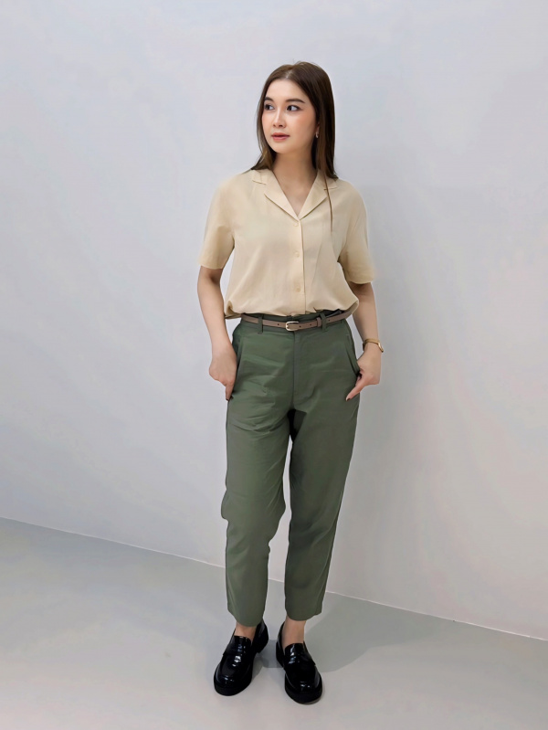 Check styling ideas for「Linen Cotton Tapered Pants」