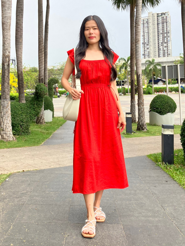 Uniqlo red dress discount