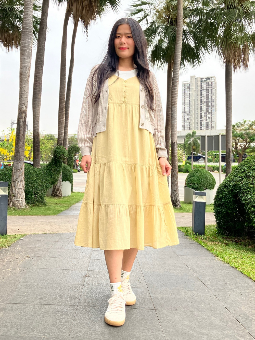 chinese dress ladies Toffee Maxi Dress & Cardigan Set – MiMi-Michelle Boutique main image 0