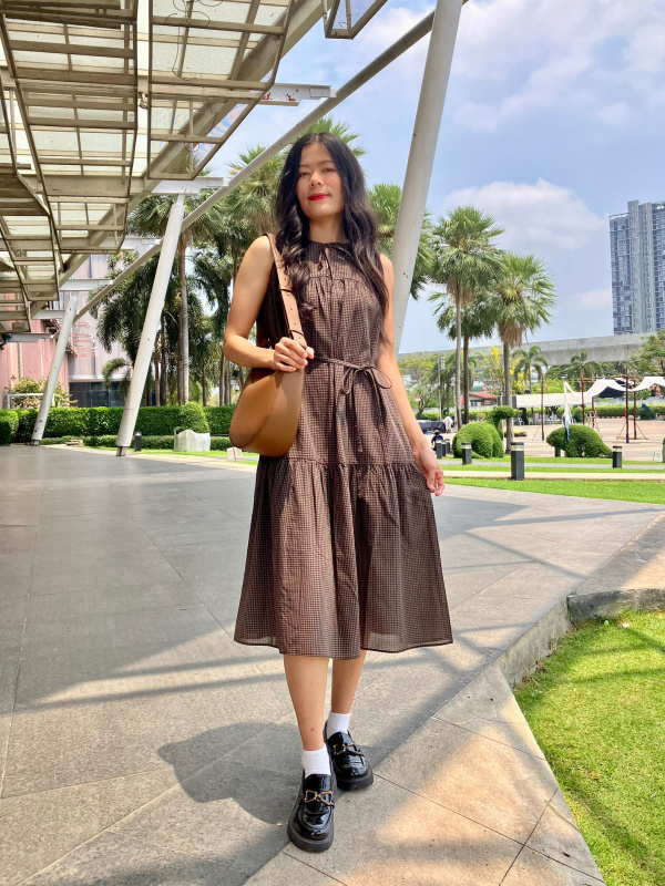 uniqlo brown dress Women's Combination Dress