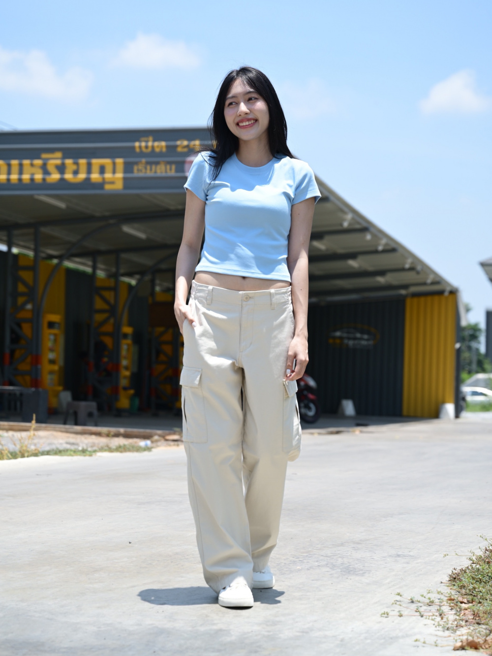 レタッチ RETOUCH Wide Straight Cargo Pants Wide Straight Cargo Pants