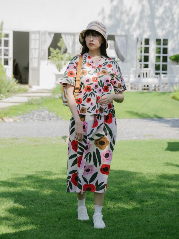 スカート LAZIO VISCOSE BLEND SKIRT UNIQLO Skirt A Line Linen Blend Side Slit Plain Long Length